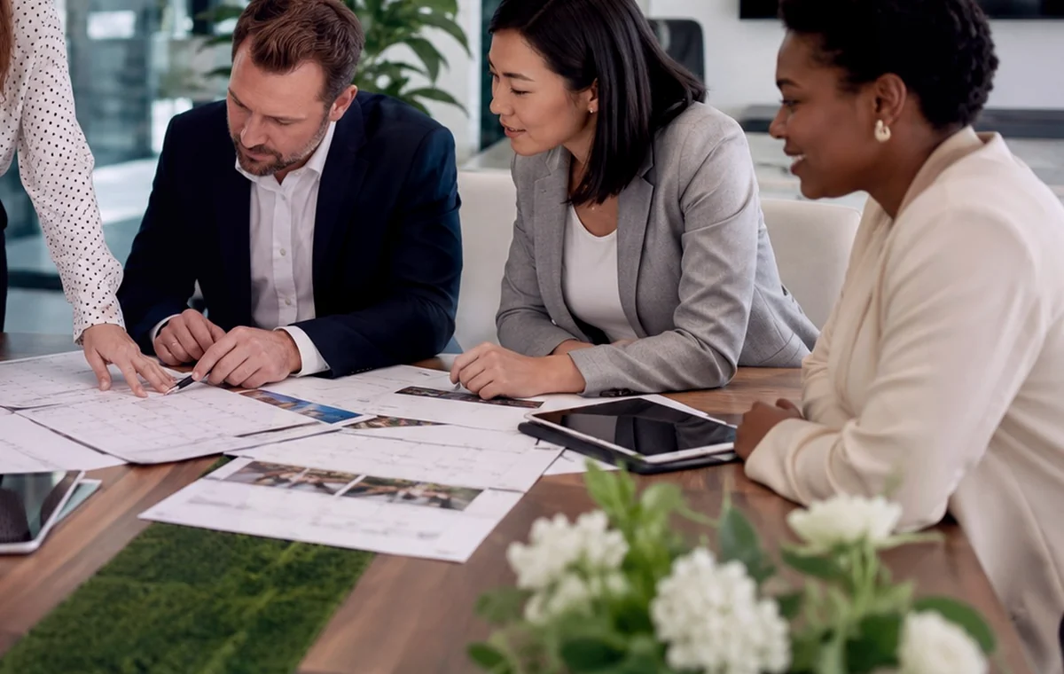 Advisor reviewing space planning requirements